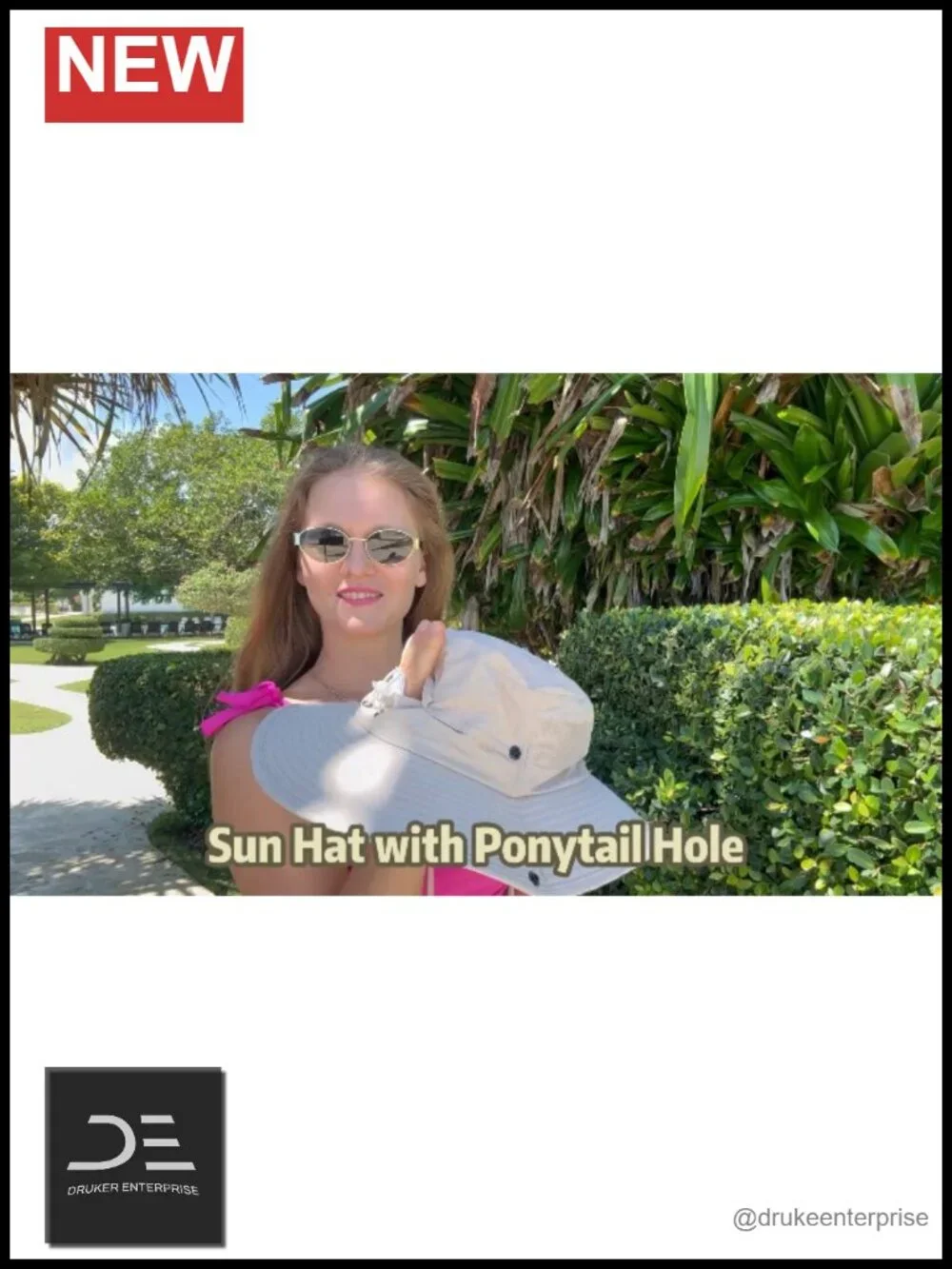 Sun Hat with Ponytail Hole Wide Brim Bucket Hat Foldable Summer Hiking Outdoor